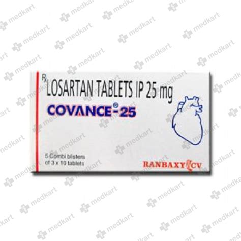 COVANCE 25MG TABLET 10'S, Price, Composition & Generic Alternatives ...