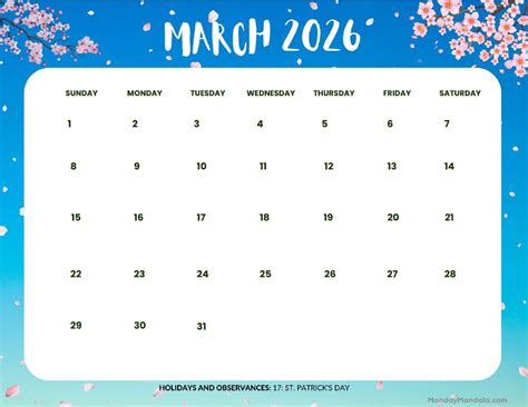 March 2026 Calendars (Free PDF Printables)