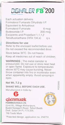 Digihaler Fb 200mcg Box Of 120md Metered Dose Inhaler: Uses, Side ...