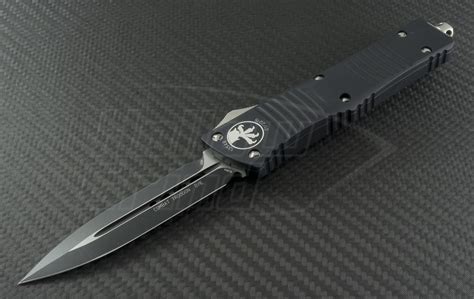 Microtech Knives Combat Troodon D/E Automatic OTF D/A Knife (3.75in Black Plain ELMAX) 142-1C ...