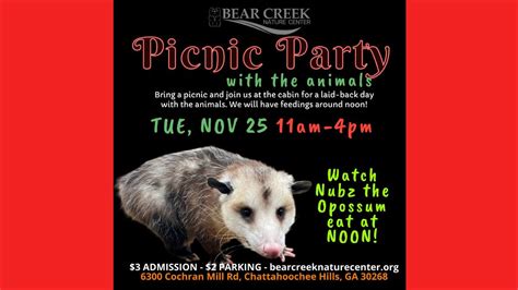 Picnic Party with the Animals, 6300 Cochran Mill Rd, Palmetto, GA ...