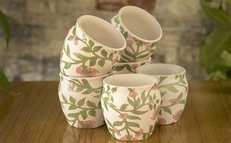 Craftghar Tea Cups, kulhad Set of 6 Cups Handmade kullad Tea Set | chai ...
