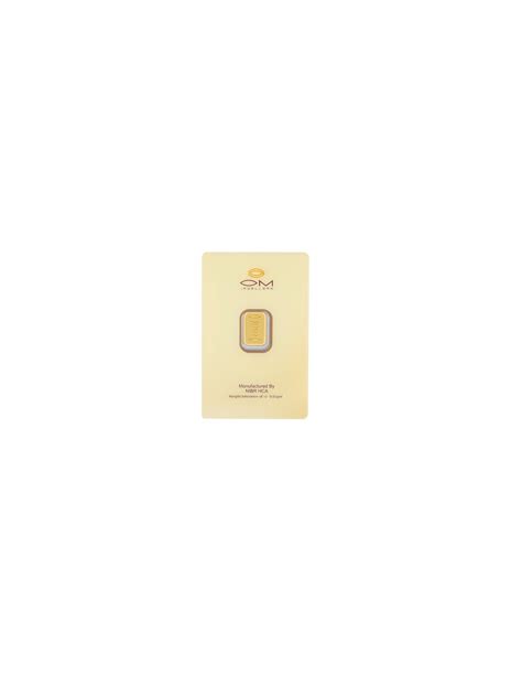OM Jewellers Gold Bar Of 2 Gram in 99.9 Purity Fineness