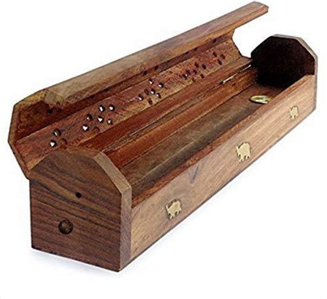 MIKEL ENTERPRISES Wooden Incense Stick Holder Agarbatti Stand (Brown ...