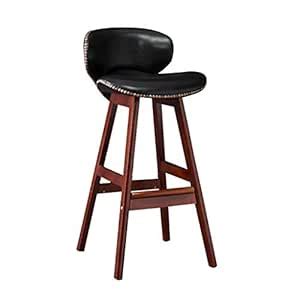Modern Minimalist High Stools Leisure Bar Chair Solid Wood Bar Stool ...