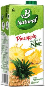 B Natural Pineapple Juice, Goodness of fiber, Vitamin C & E Price in ...