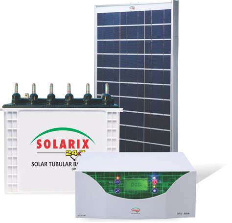 150Wp Solarix Solar Inverter with 150Wp Solar Panels, 850Va Inverter ...