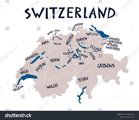 Switzerland Map Europe
