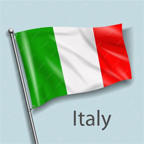The national flag of italy in europe | Premium Vector
