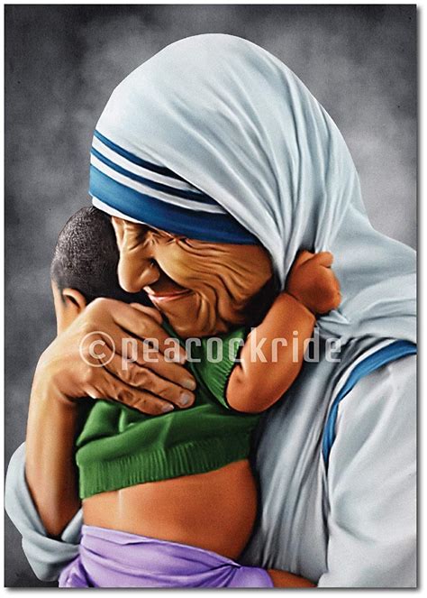 PEACOCKRIDE Paper Mother Teresa -A Love of Humanity Wall Poster ...