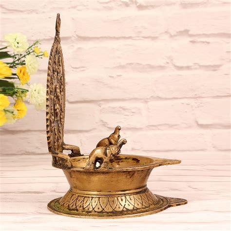 Shop Brass Laxmi Ganesha Oil Lamp | IndianShelf