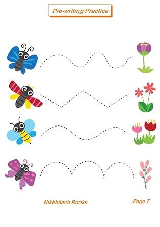 Pre-writing worksheets for kids| Laminated-reusable : Nikkhilesh ...