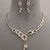 Buy CZ Diamonds Necklace Earrings Set, White Bridal Necklace Earrings ...