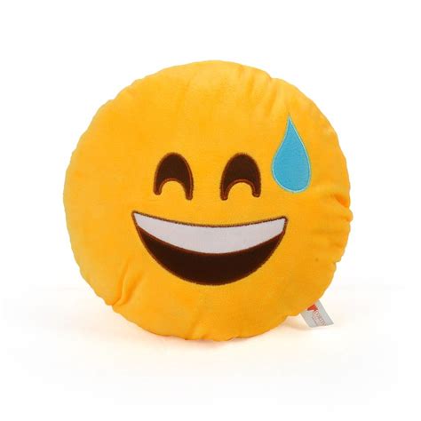 Cortina Smiley Emoji Soft Polyester Pillow - 15.7"x15.7", Multicolour ...