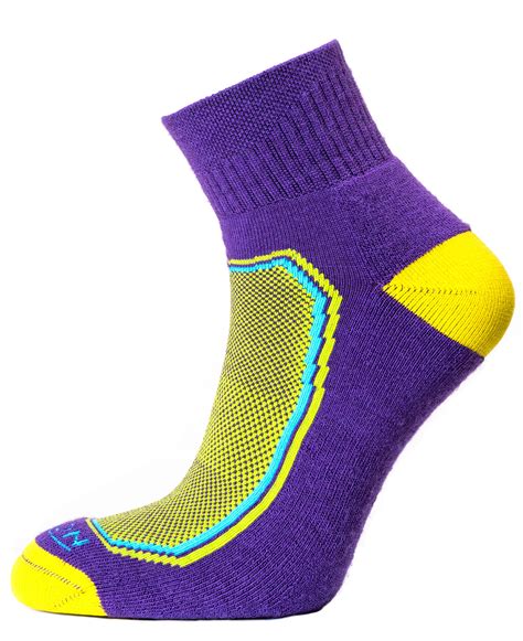 Horizon Premium Quarter Socks Purple/Yellow