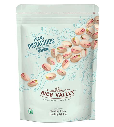 Irani Pistachio – Roasted & Salted (Special), 250 gm – Rich Valley Dryfruit