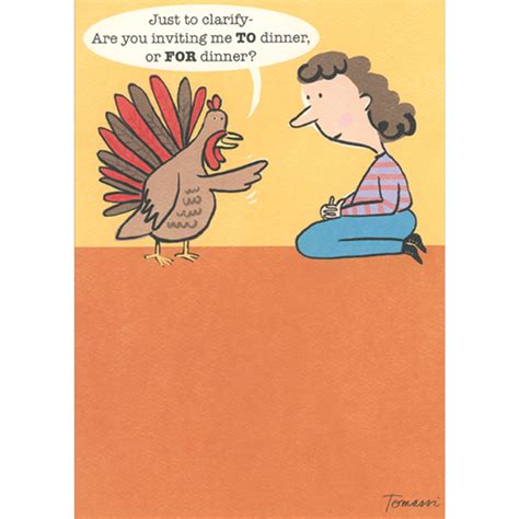Just to Clarify: Turkey Dinner Invitation Humorous / Funny Thanksgiving ...