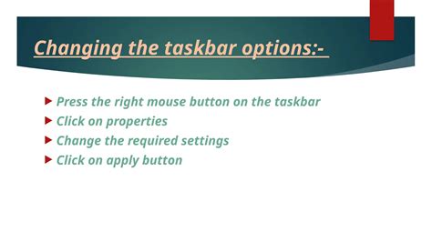 Image result for Taskbar Options