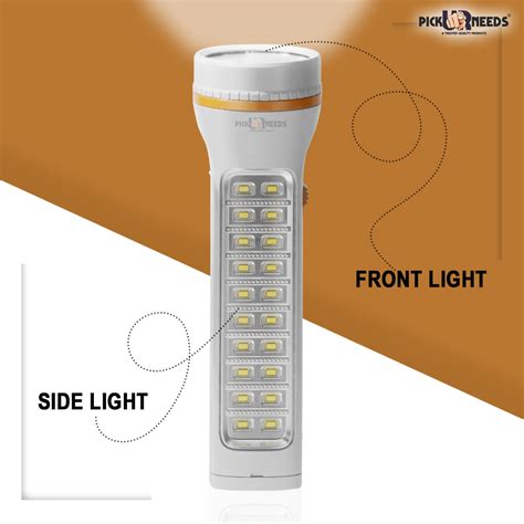 Pick Ur Needs Rechargeable 50W+20 SMD Emergency Long Range LED Torch L