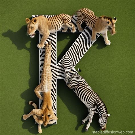 Animals Shaping a Giant K | Stable Diffusion Online