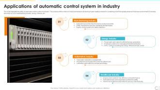 Applications Of Automatic Control System In Industry PPT Template