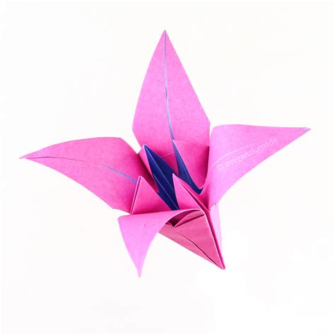 How To Make An Origami Lily Flower - Folding Instructions - Origami Guide