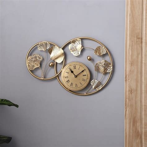 Buy Urban Born Iron Hanging Wall Clock for Living Room Decorative Wall ...