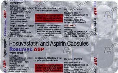 Rosumac Asp 10/75 Strip Of 10 Capsules: Uses, Side Effects, Price ...