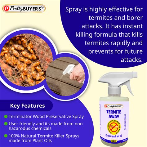 PB Termite Away Spray 250ML | Natural Termite Control - Indian Seeds