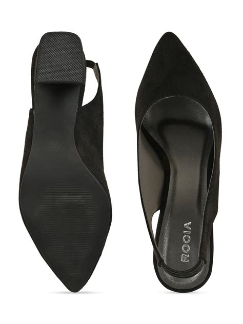 Shop Rocia By Regal Black Women Suede Sling Backs Online