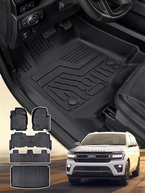 for Ford Expedition Max/Lincoln Navigator L Floor Mats 2018-2023 with ...