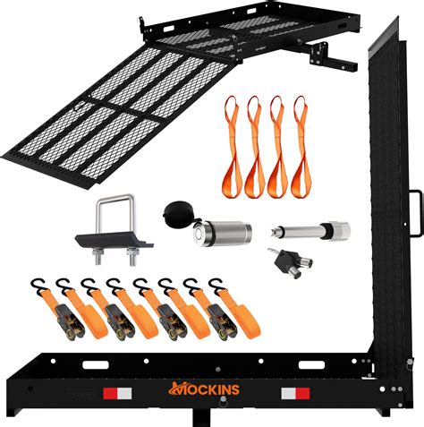Amazon.com: Mockins 500lb Cap. Folding Trailer Hitch Cargo Carrier Rack ...