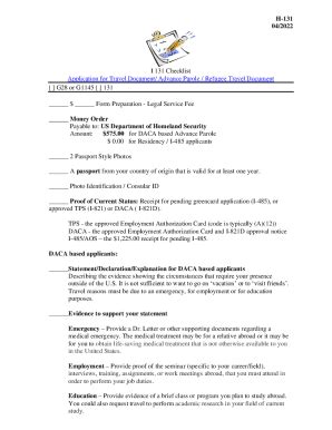 Fillable Online What is Form I-131, Application for Travel Document ...