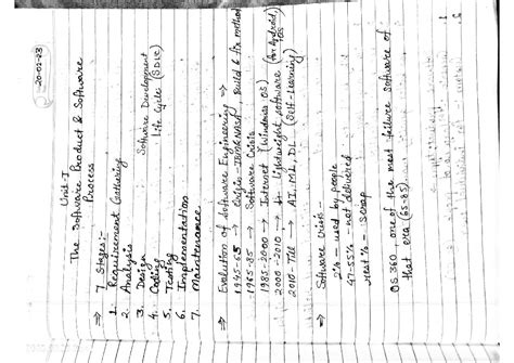 Software Engineering complete notes - Do Pege Unit The Software Product ...