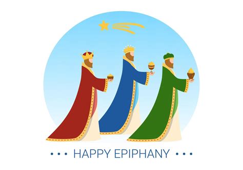 Happy Epiphany Day Template Hand Drawn Cartoon Flat Illustration ...