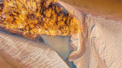 Wallpaper river, island, aerial view, water, sand, trees hd, picture, image