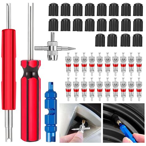 STHIRA® Tyre Valve Core Repair Tool Kit Set of 44Pcs Presta Valve Core ...