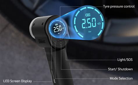 GoMechanic Wireless Tyre Inflator for Car & Bike |150 PSI|2x2000 mAh ...