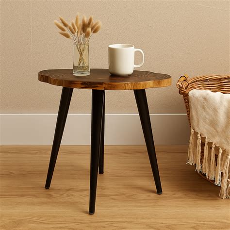 Acacia Wood Nesting Table set of 2- Translucent black – Wewood