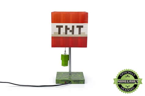 Minecraft TNT Block Desk Lamp with 3D Creeper Puller India | Ubuy