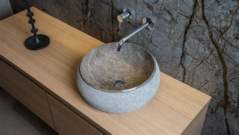 Waskom Natuursteen | Gefrijnd | Ø40 x H15 cm | Rene Houtman Interieurs ...