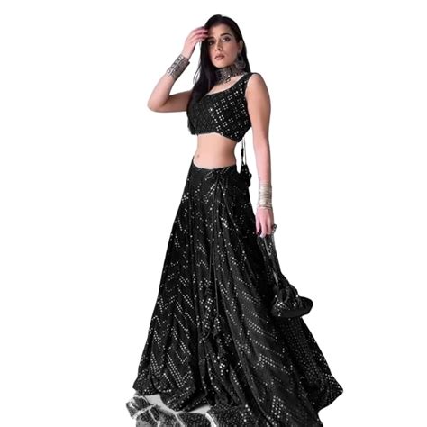 ZAALIMA FASHION WITH Z LOGO Women Silk Semi stitched Lehenga Choli with ...
