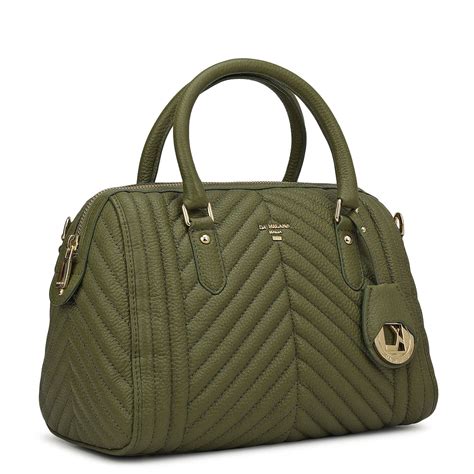 Medium Quilting Leather Satchel - Fern – Da Milano