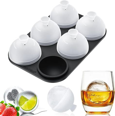 Amazon.com: Large Ice Ball Molds for Whiskey & Cocktails with Funnel ...