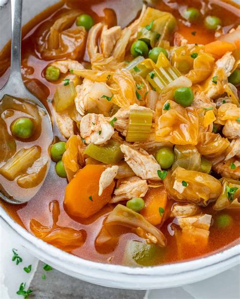 Healthy Chicken Cabbage Soup Recipe | Healthy Fitness Meals