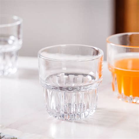 Small Stackable Juice Glass Set Of 6 250ml Online - Premium Tumbler ...