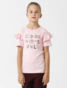 Flipkart.com | Kate & Oscar Girls Printed Pure Cotton Regular T Shirt ...