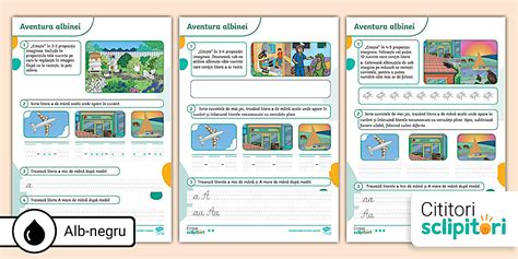 Litera A – Fișă de citire și de scriere clasa I