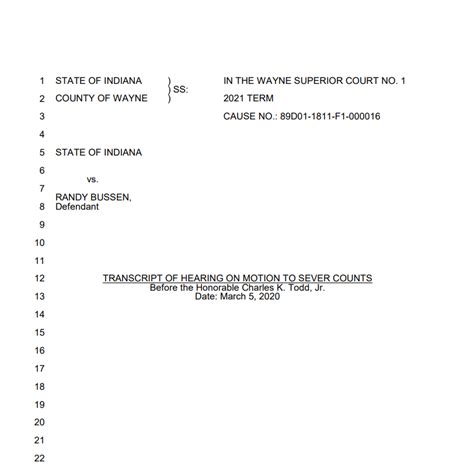 Image result for Hearing Transcript Sample