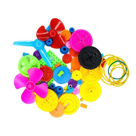 Electronic Spices Combo of 55Pcs Plastic DIY Robot Gear Kit Gearbox ...